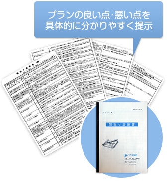 間取りのセカンドオピニオン　改善案も提案します 実績1300棟以上の一級建築士が間取りを評価・診断します。 イメージ3