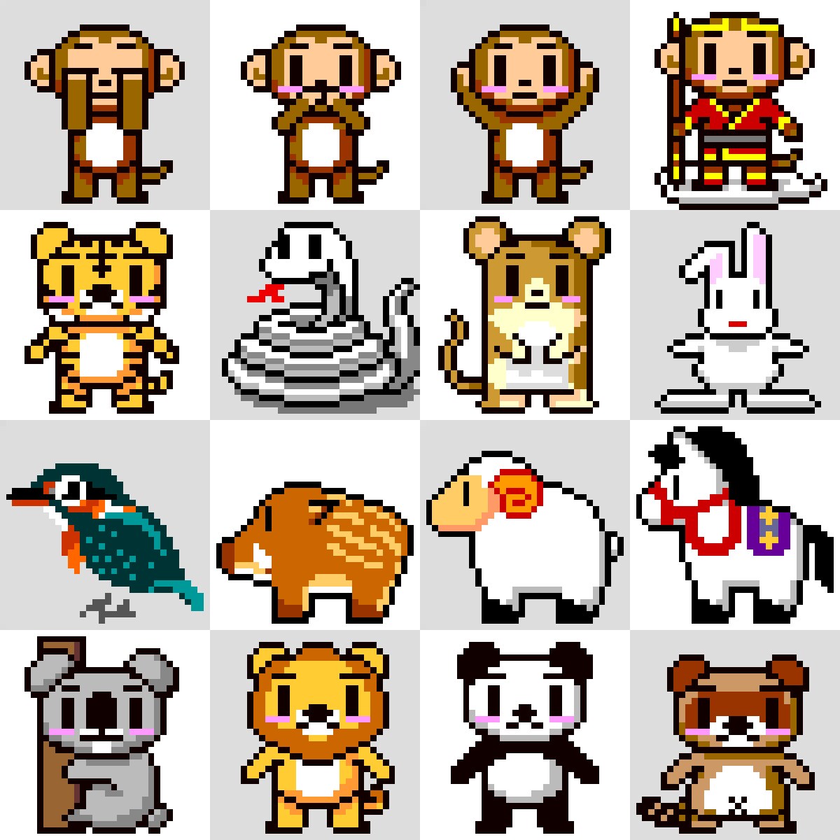 SNSアイコンに！かわいいドット絵制作します 32×32pxのドット絵をご希望のサイズにしてお渡しします！ イメージ7