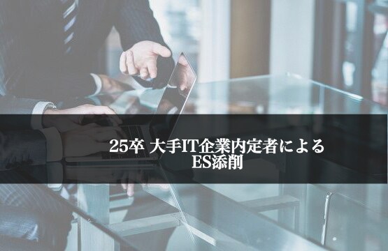 大手企業に複数内定した25卒がESの添削をします 大手IT・金融企業を目指す人へ　低学歴でも大手内定は狙えます イメージ1