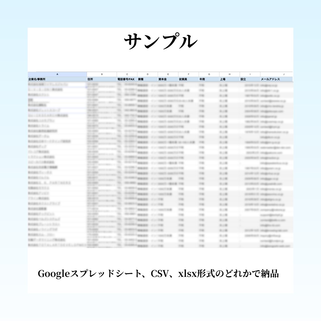 営業リスト作成を代行いたします 現役B2Bマーケターがご希望のリストを作成します！ イメージ3