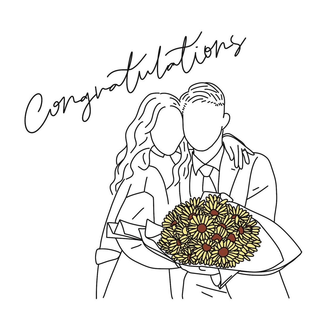 ココナラ最安値★即日納品ok★ＷＤイラスト描きます 気軽なお値段で結婚式や前撮りのお写真をイラストに！ イメージ9