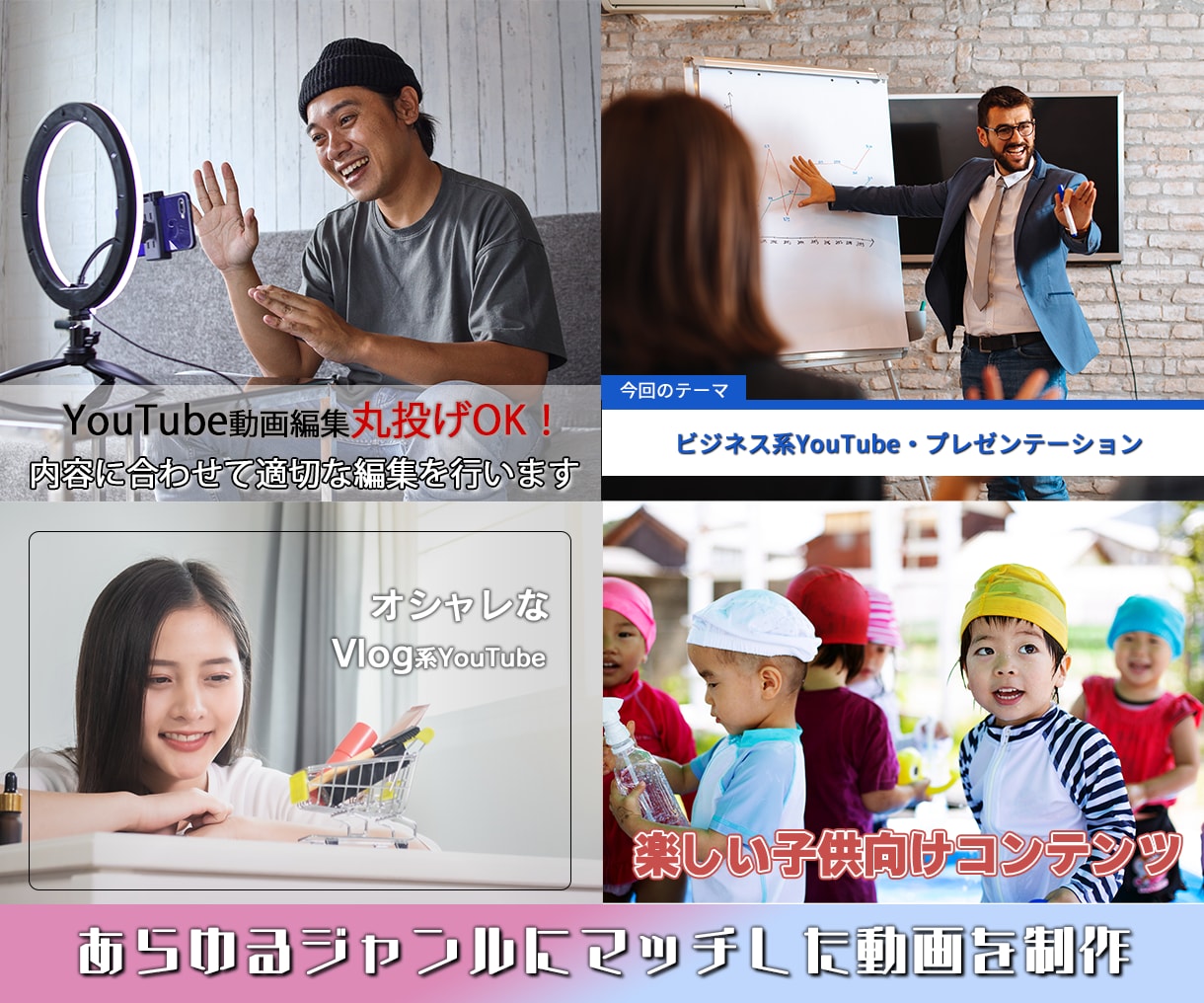 様々なジャンルの動画を製作いたします 高品質な動画をリーズナブルに！！ イメージ2