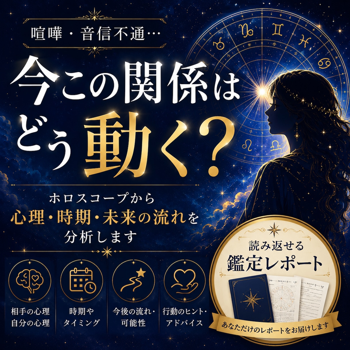喧嘩・音信不通…相手の心理と今後6か月を鑑定します 5000字程度の分析レポートをPDFでお届けします イメージ1