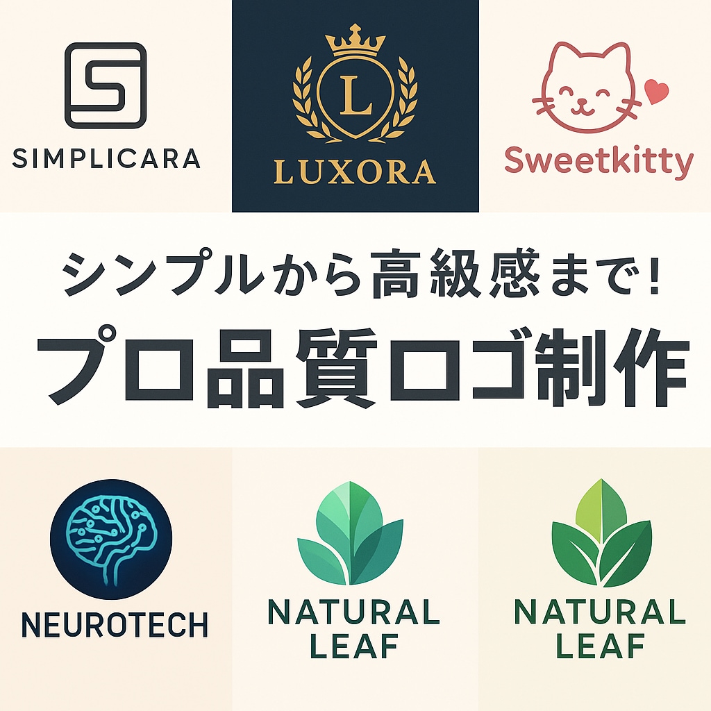 シンプルから高級感までオリジナルロゴをデザインます シンプルから高級感まで幅広く対応！魅力を引き出すロゴ制作 イメージ2