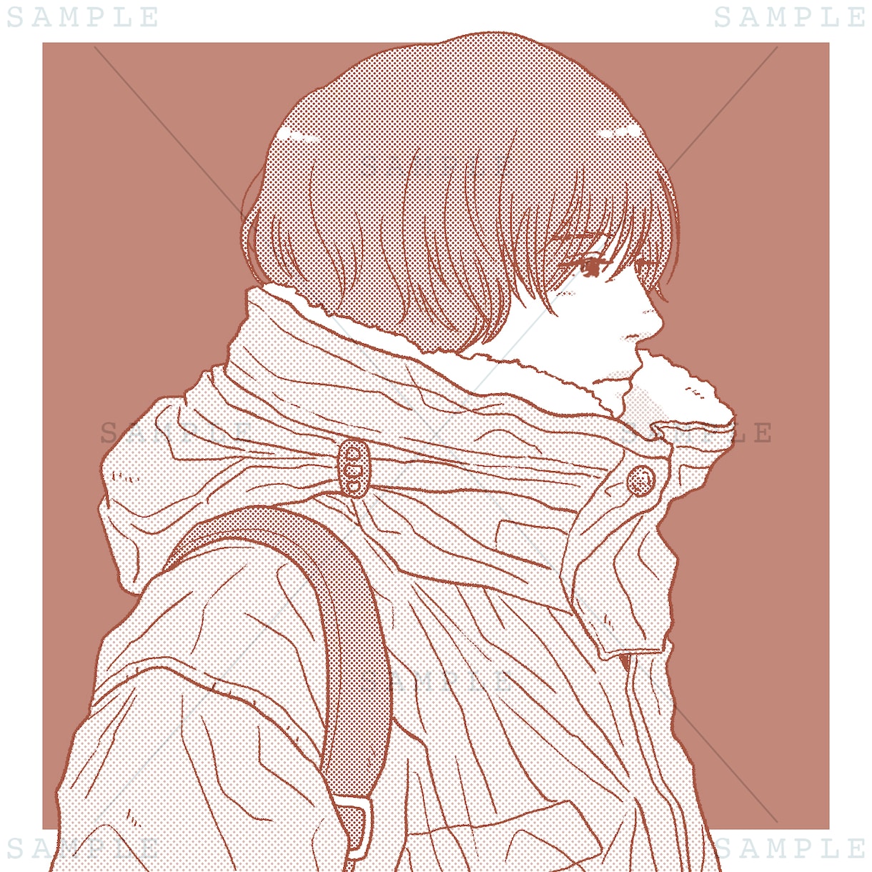 シンプル×繊細な人物イラストを描きます SNSアイコン・プレゼント用等お気軽にご相談ください＾＾ イメージ4