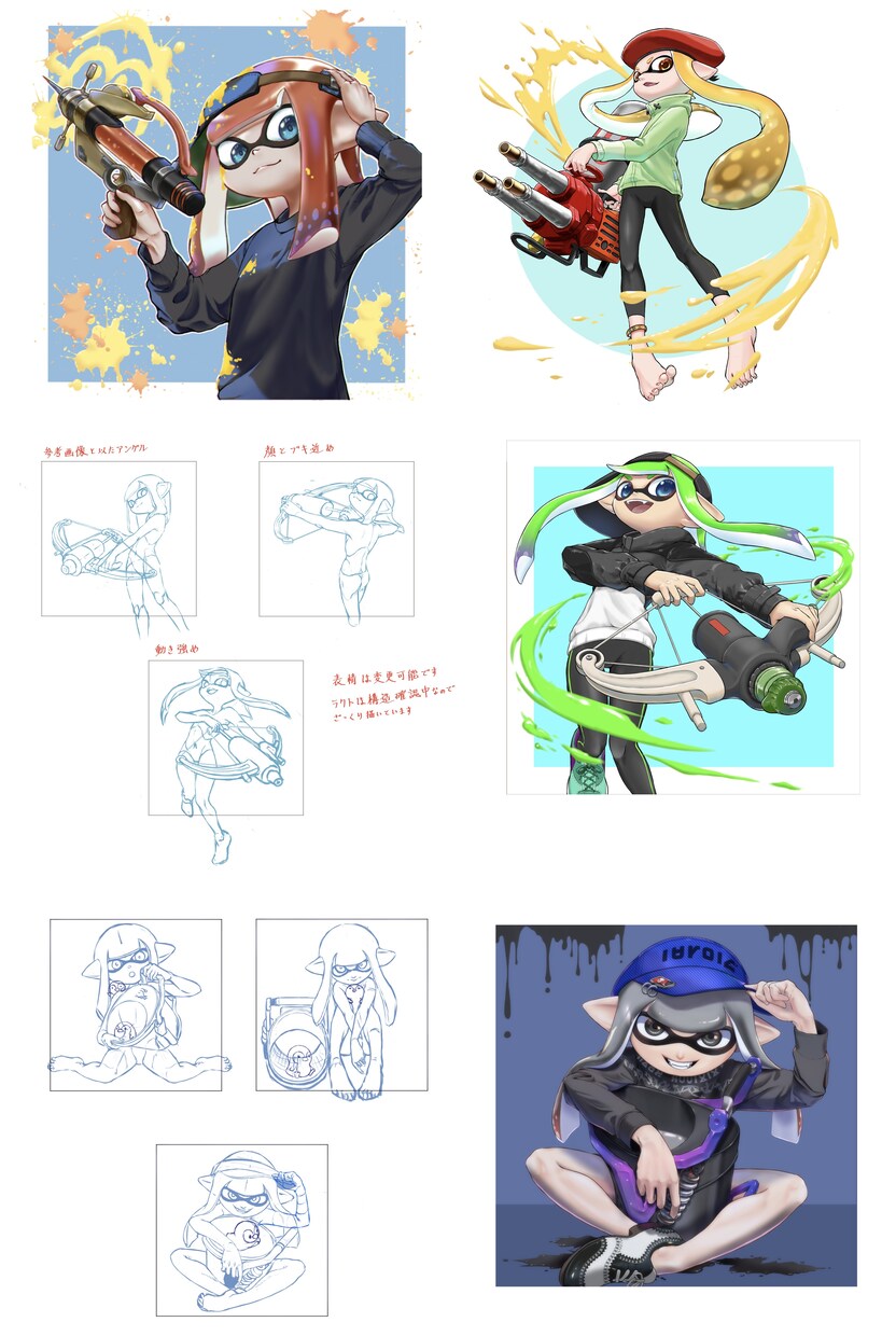 ラフ提案付き　某ゲーム風SNSアイコン作成します 指定の武器とギアでアイコンを描きます イメージ8