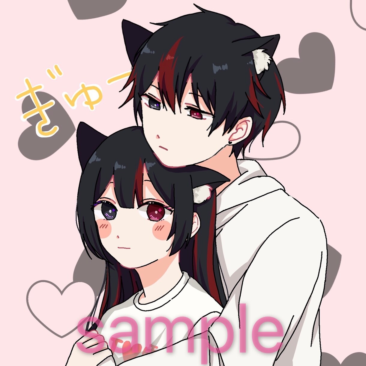サンプルのようなペアアイコン作成いたします 2枚で2500円です大人数のも作成できます！ イメージ10