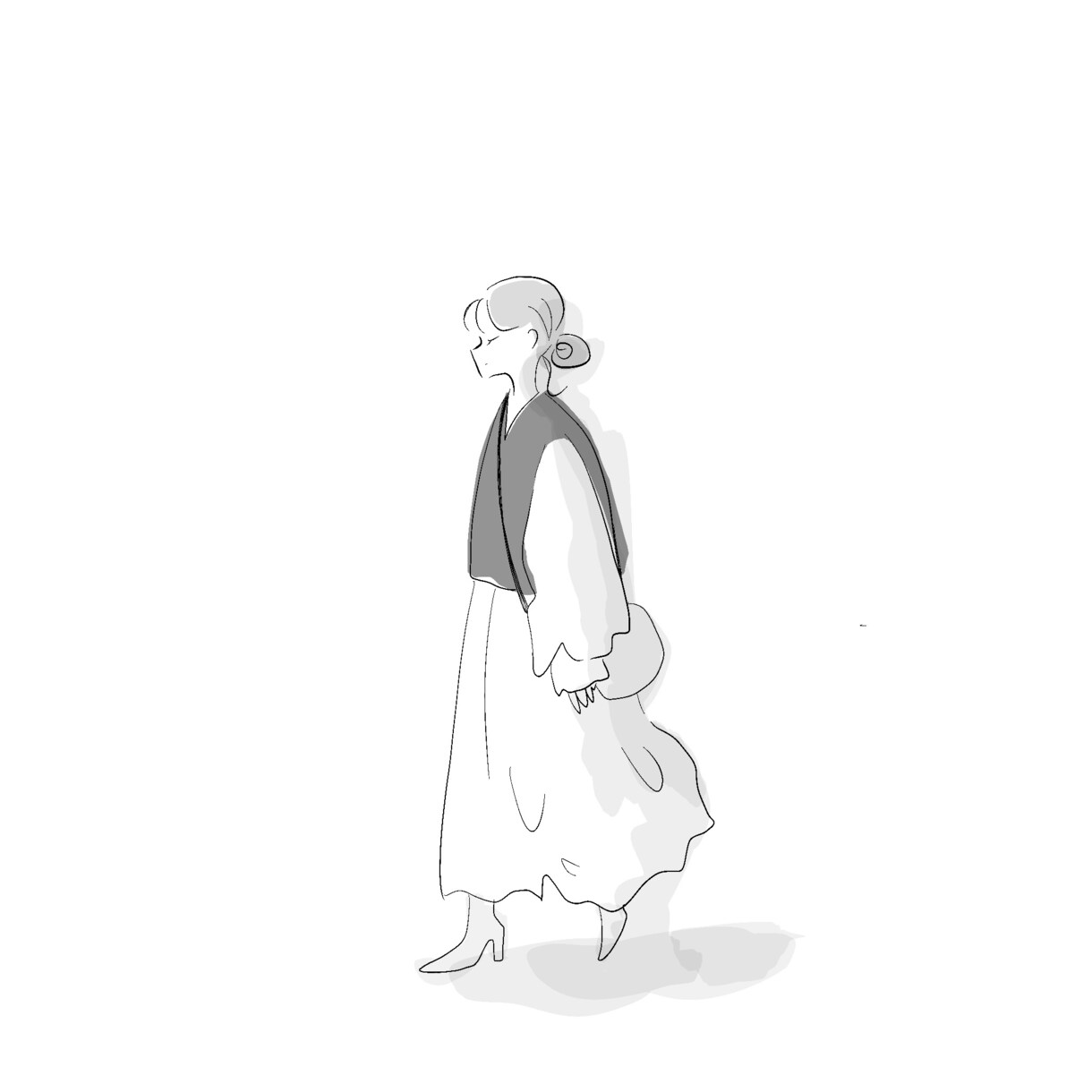 差し色のワンカラーがゆるかわいいイラスト描きます あなたのご希望に沿った内容で対応します◎ イメージ6