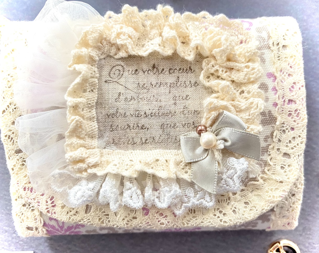 フランス輸入生地でコンパクトなお財布を制作します 特別なプレゼントに。トワルドジュイ、ロリータ、ロココお好みで イメージ7