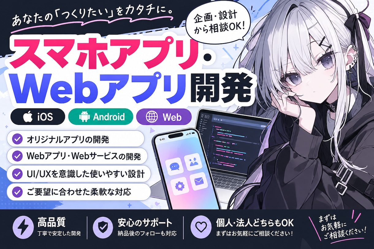 あなたの欲しいソフト・アプリを開発します 業務から個人的に欲しいものまで！今月まで3万円で承ります イメージ1