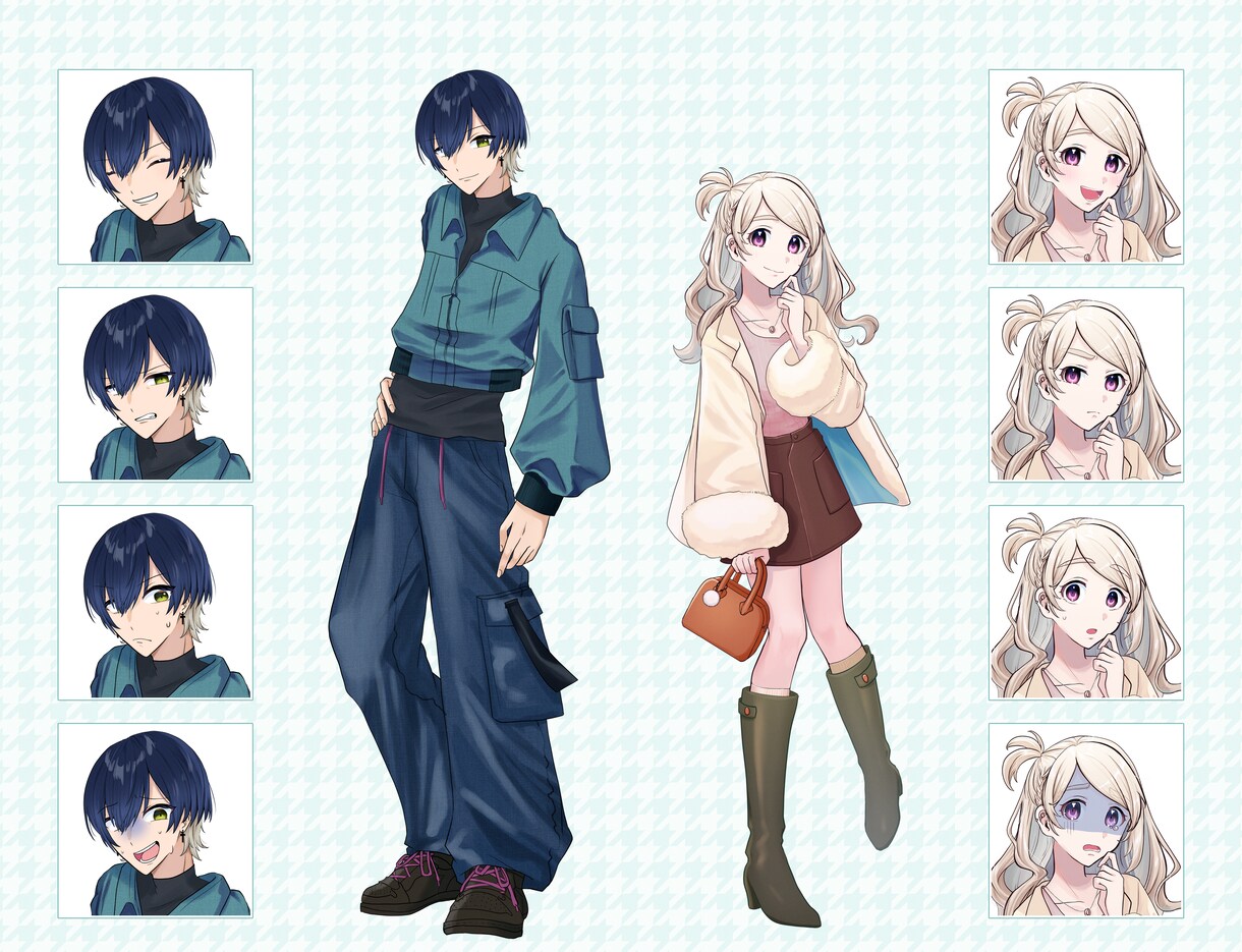 TRPGやゲームの立ち絵や活動用立ち絵など描きます TRPGやゲームなどで使えるキャラクター立ち絵の制作をします イメージ4