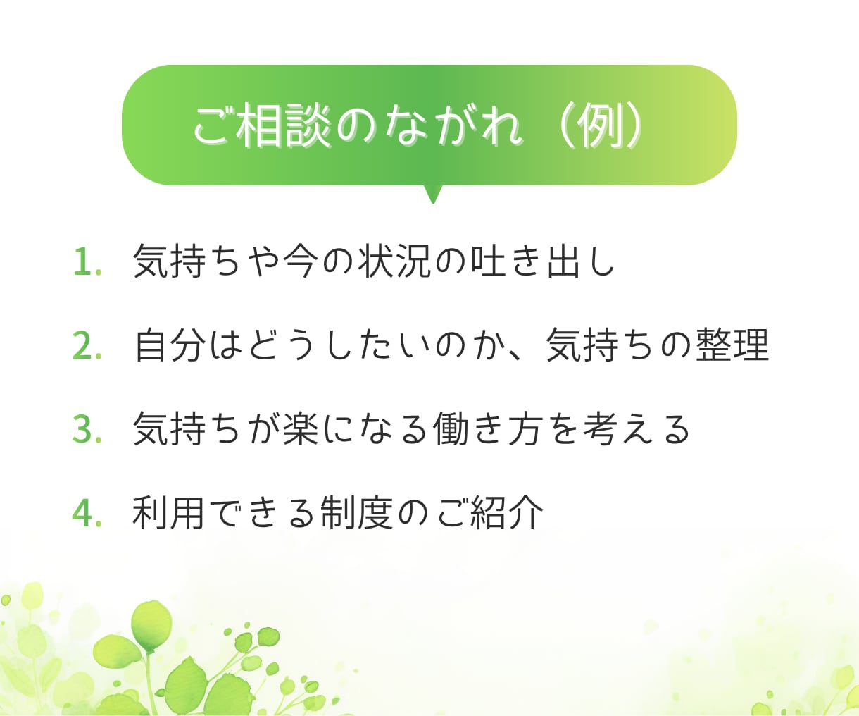 キャリア・プライベートに伴うお悩みを整理します 人事担当×心の専門家が心と働き方、両方を整える電話相談 イメージ7