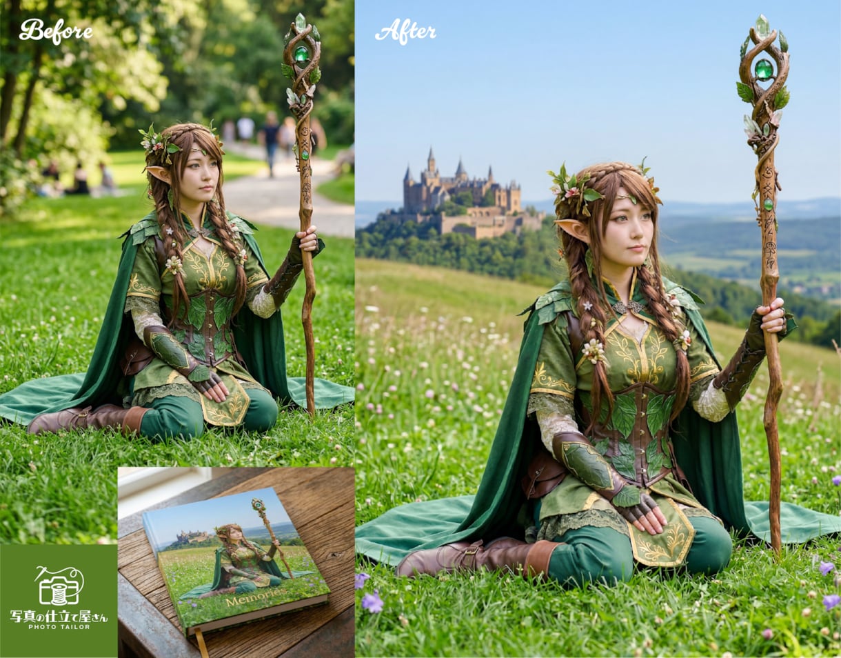 コスプレ写真を2.5次元の極上品質へ加工します 歴20年のプロ技術×最新AIで世界観を再現する背景合成を提供 イメージ2