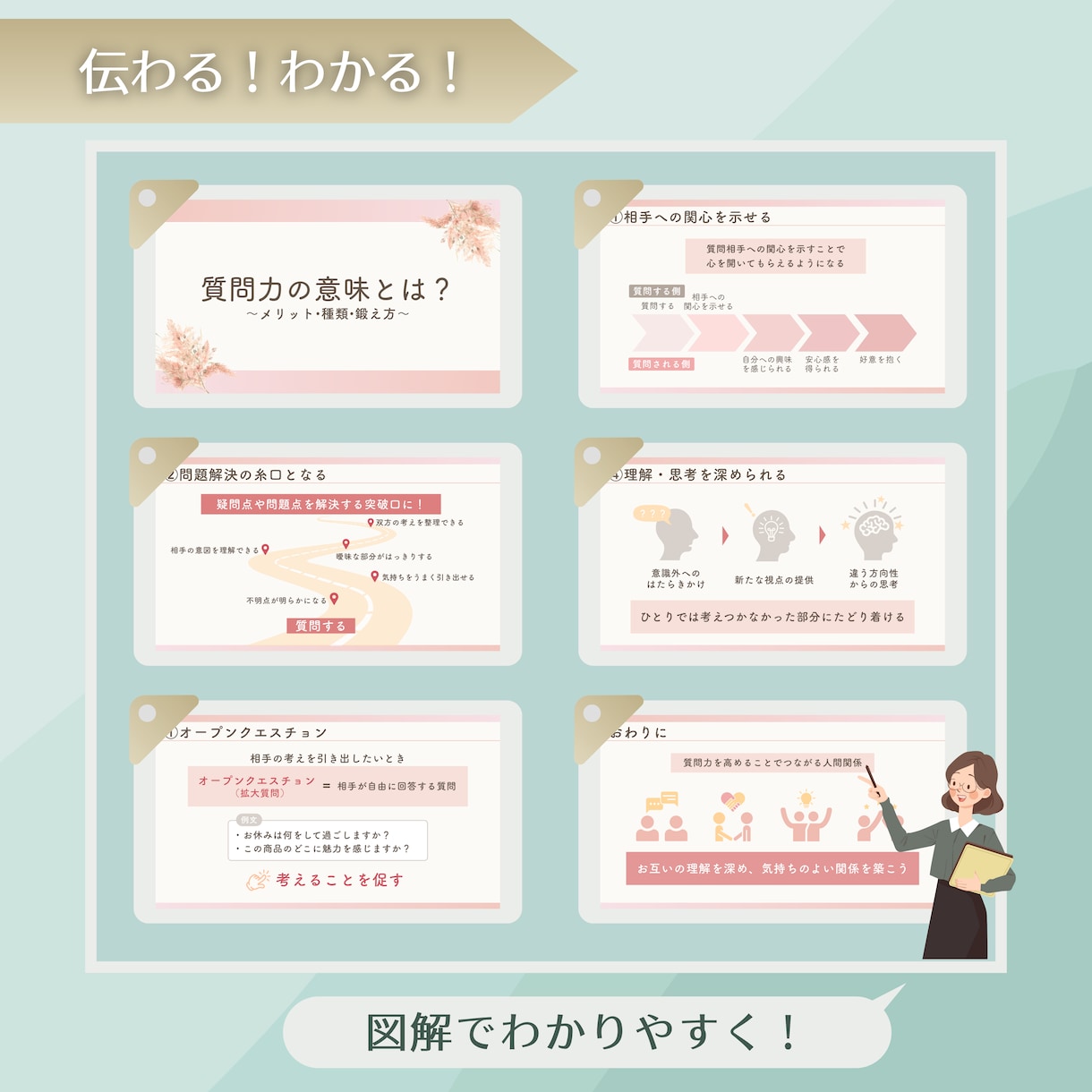 伝わる！わかる！原稿から見やすい資料をつくります "伝えたい"にまっすぐに！ 頭にスッと入る資料作りします！ イメージ10