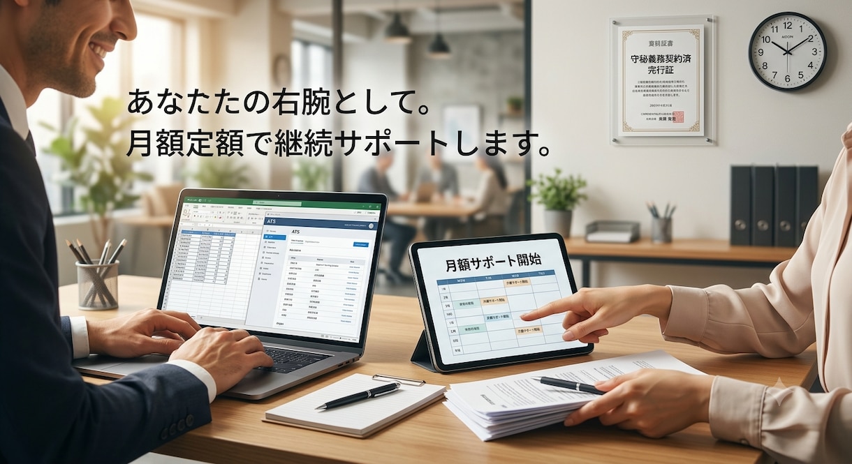 継続　丸投げOK！ オンライン事務・採用代行します 丸投げOK！あなたの右腕バックオフィス業務を強力サポート イメージ1