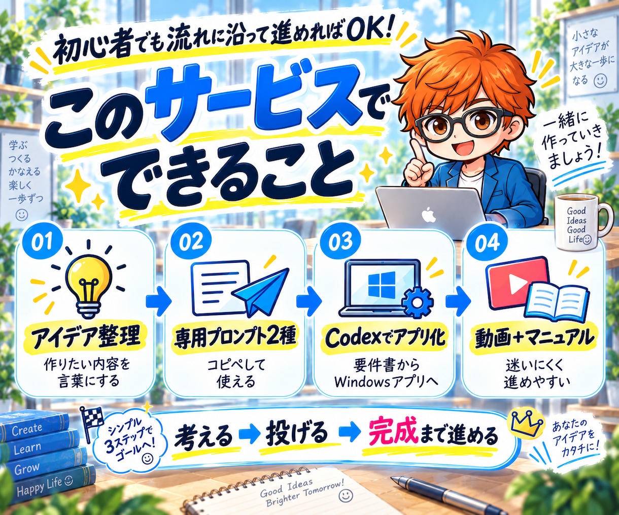 CodexでWindowsアプリ作る方法を教えます プログラミング知識0でOK！アイデアを用意するだけ！ イメージ2