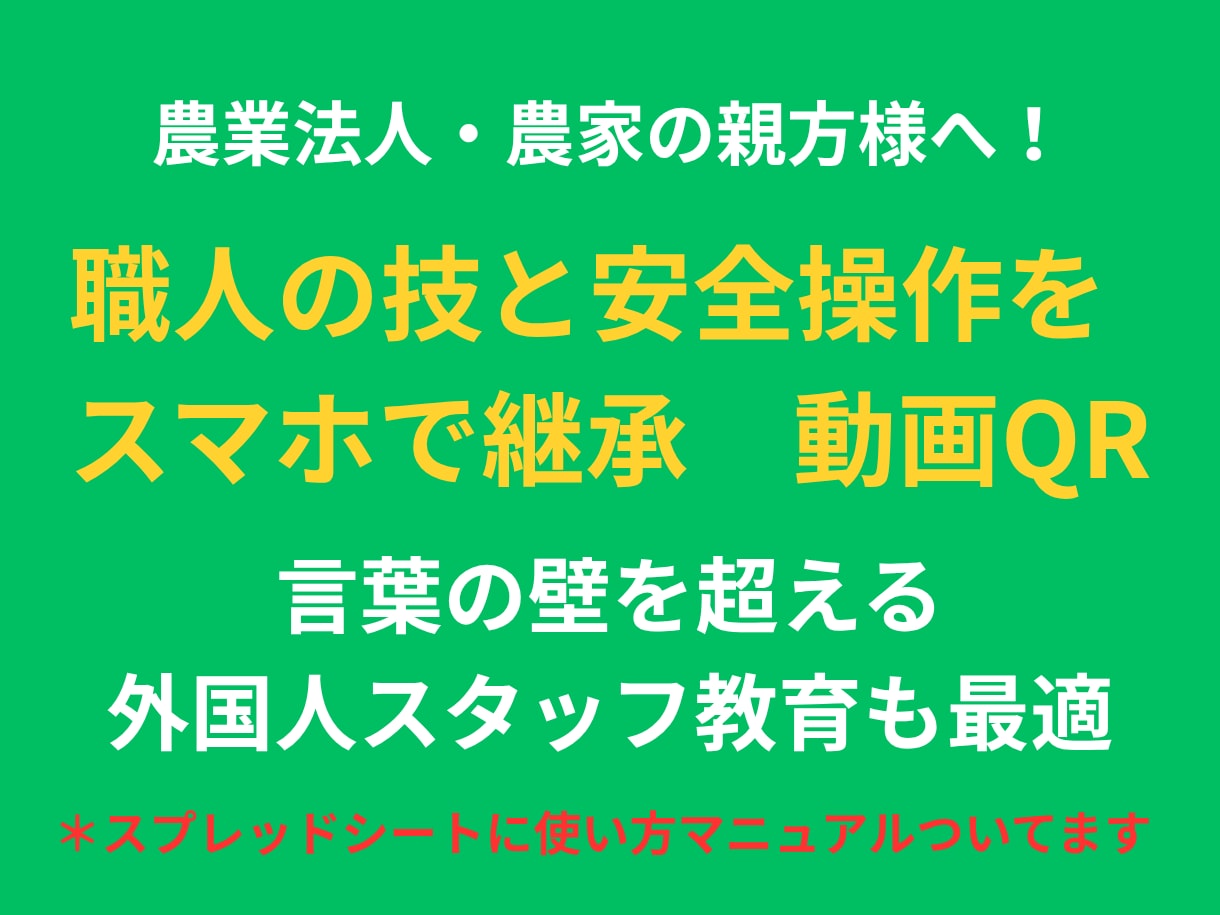 動画QRで作業のやり方、機具の安全操作教育出来ます 全動画ライブラリー化！検索機能で欲しい動画が即座に出ます イメージ1
