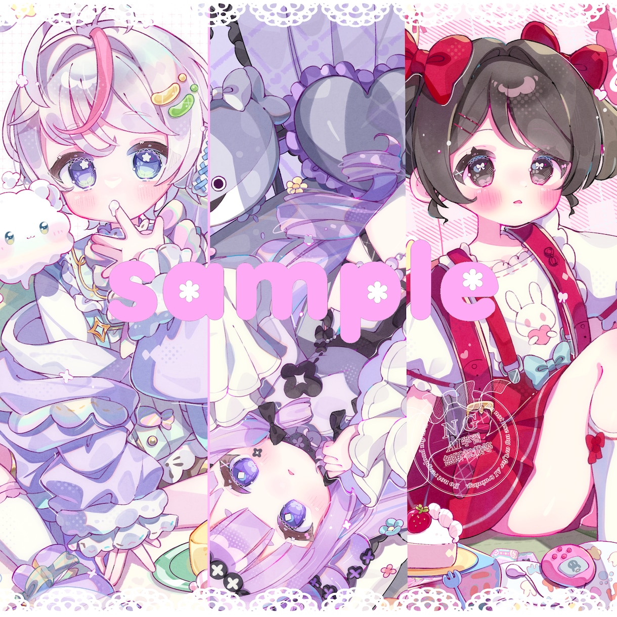 修正無料！ふわふわ可愛いイラストをお届けします 1枚絵・ミニキャラ・立ち絵・アイコン・記念日なども対応可◎ イメージ6