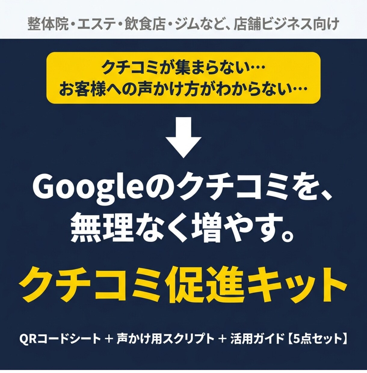 口コミ増！Google口コミ促進キットを作成します QRシート・声かけ手順・スタッフ台本/問答をセットで作成 イメージ1