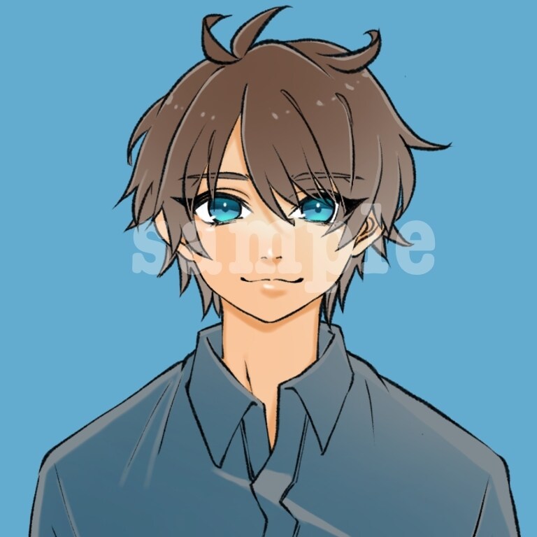 かっこいいアイコンお描きします 少しダークでアンニュイなアイコン イメージ2