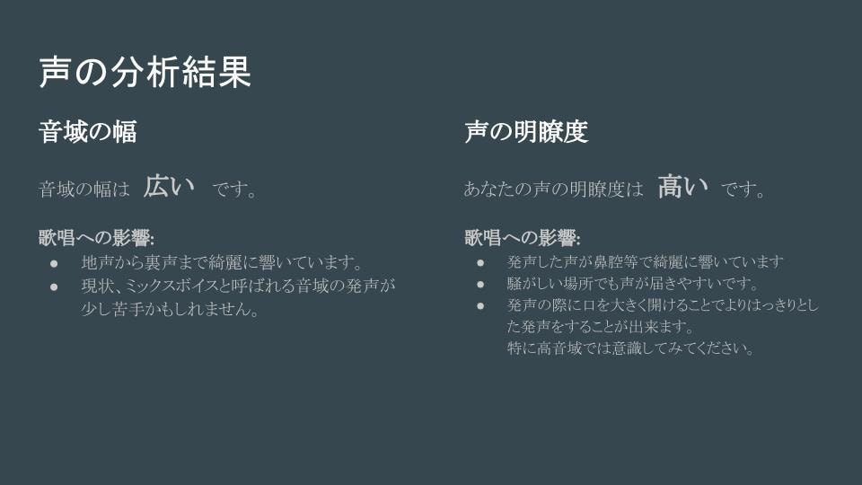 あなたの声を分析してまとめます カラオケバー勤務で300人以上の声を分析しています イメージ3