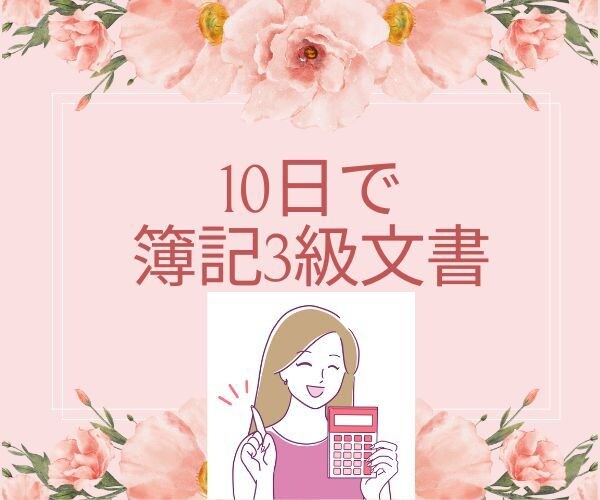 10日で！日商簿記3級取得のお手伝いをします 忙しい社会人は短期間で3級を取得して次に進みましょう（文書版 イメージ1