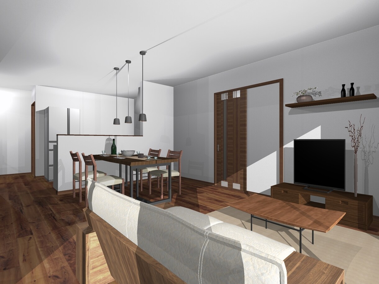 インテリア3Dパース作成をいたします ワンルームでも戸建住宅でも！インテリアを計画中の方へ イメージ5