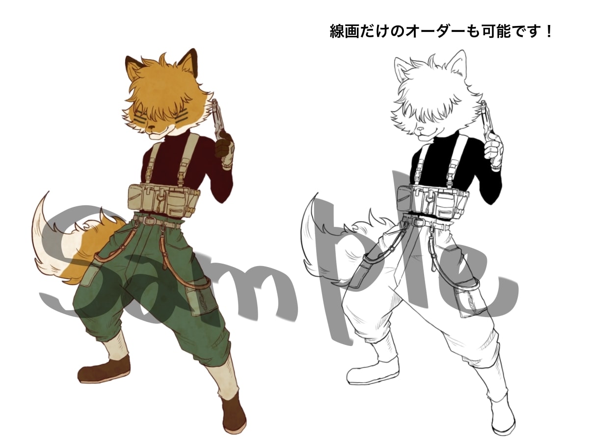 動物や人のキャラクターデザインやイラストを描きます SPF風やちょっと悪い雰囲気のアイコン、キャラクターなど。 イメージ7