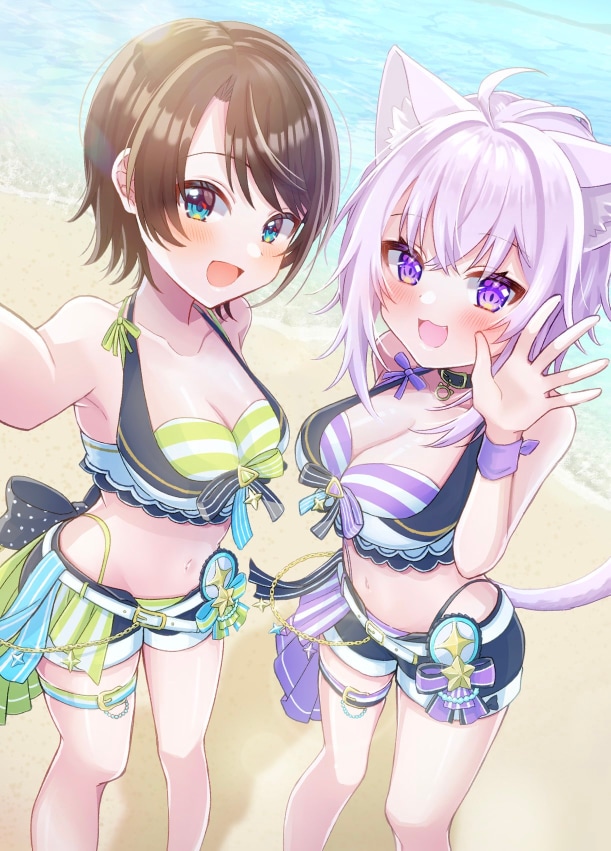 1枚絵やミニキャラも！透明感あるイラストを描きます アイコンサムネ歌みた立ち絵グッズなどに可愛いイラストを！ イメージ1