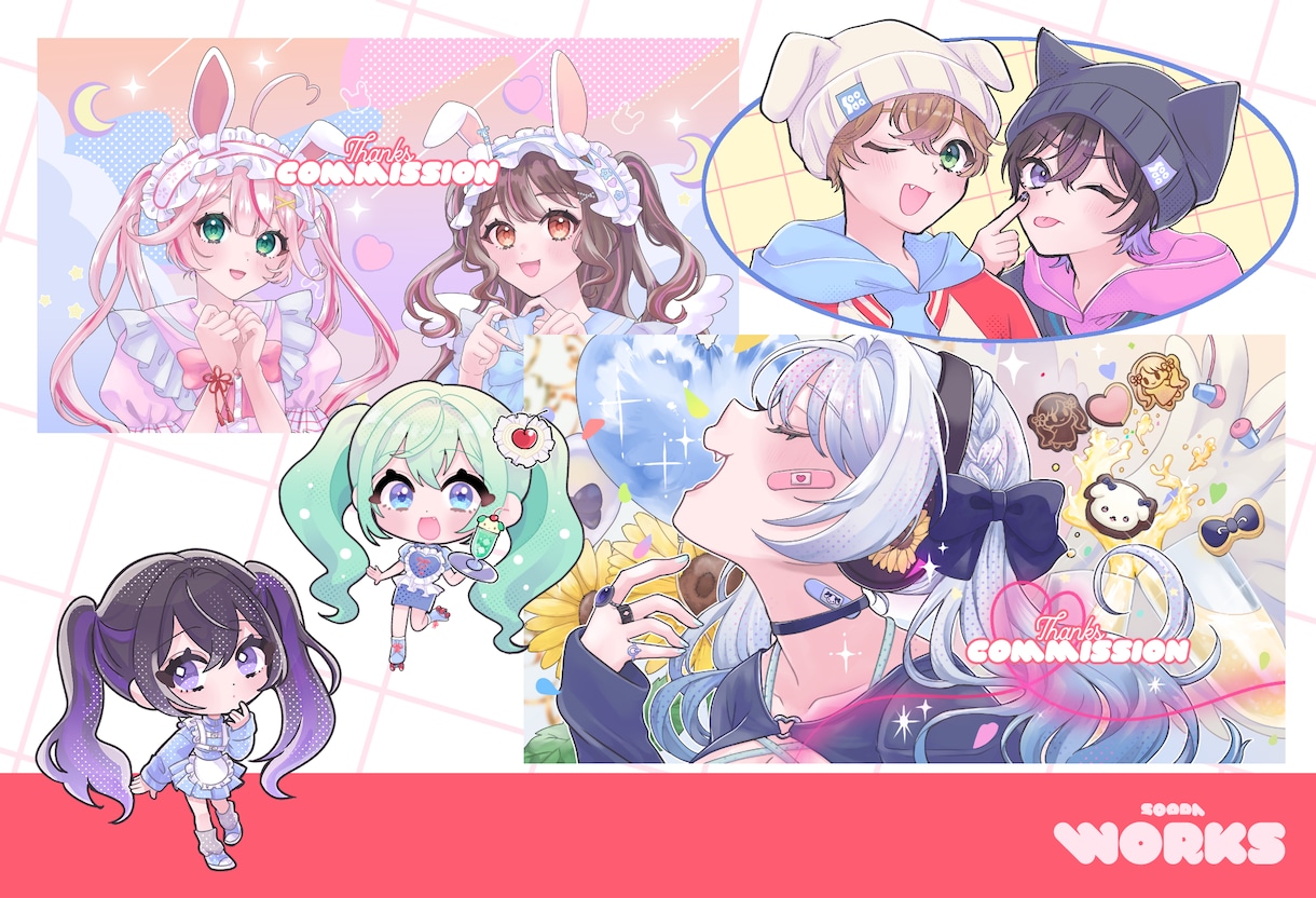 かわいい立ち絵・一枚絵イラスト描きます キービジュアルや歌ってみた、漫画も対応可能！ イメージ10