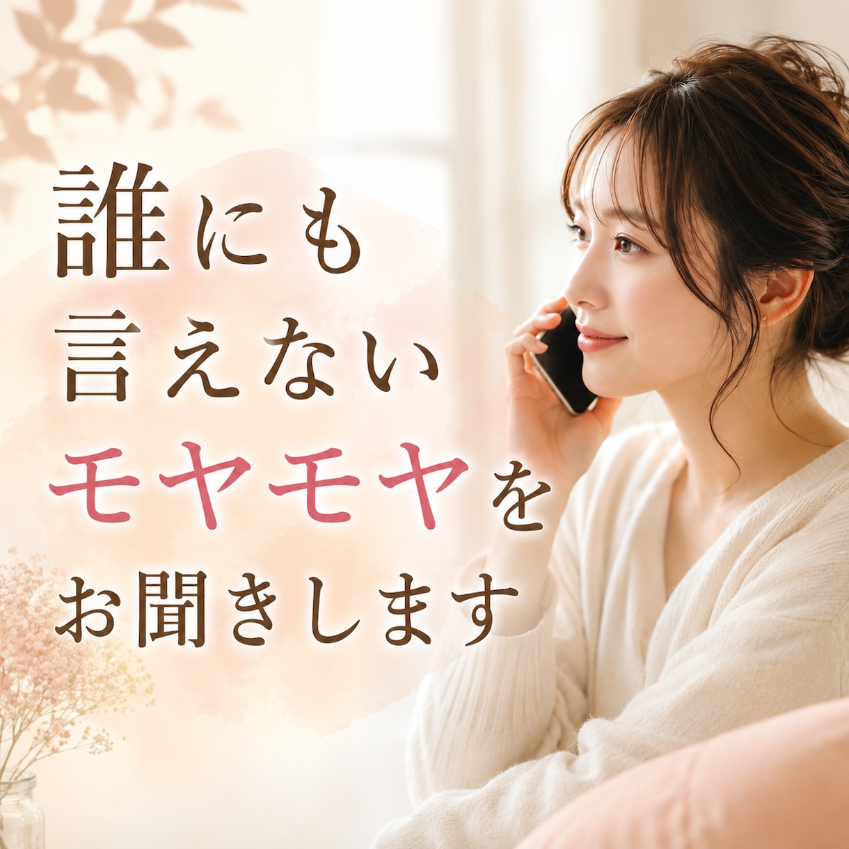 誰にも言えないモヤモヤをお聞きします 誰にも言えない気持ちを安心してお話しください イメージ1