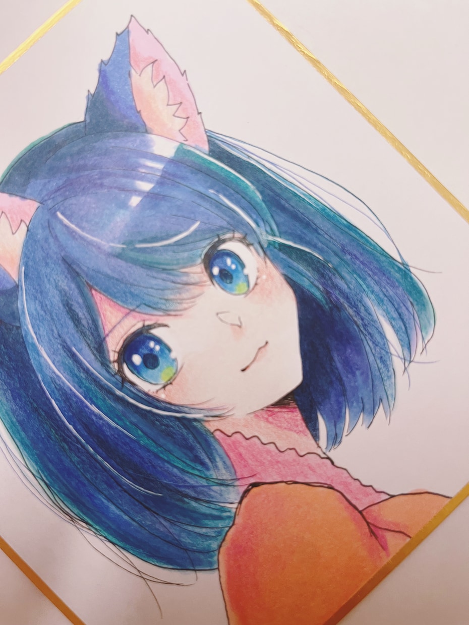 色紙に目を惹くイラスト制作します 色紙でお手元に可愛いをお届けします♪ イメージ4