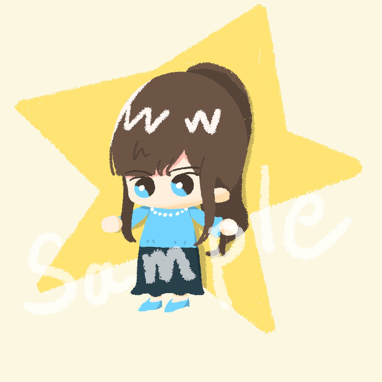お口に入れたくなるようなかわいいアイコン作成します 主線なしイラストでSNSアイコンを作成します イメージ3