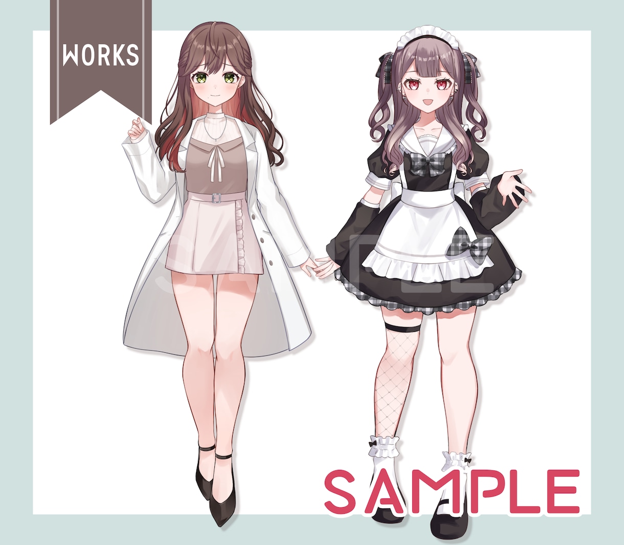 キャラクターデザイン・立ち絵制作します Vtuber/IRIAM/TRPGなどに！パーツ分け対応可 イメージ3