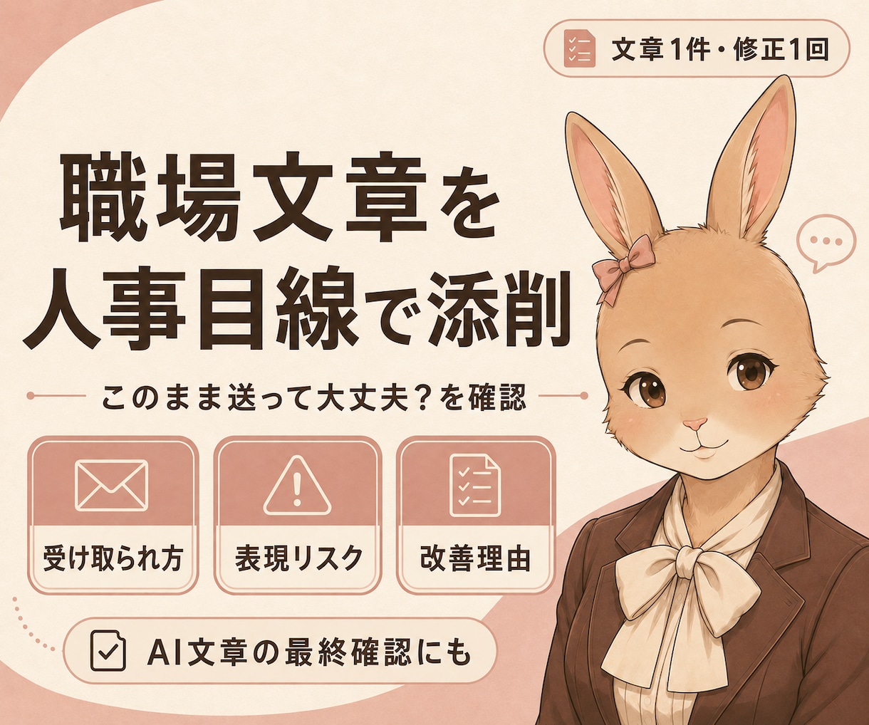 言いにくい職場文章を人事経験者が添削します 相手の受け取り方と表現リスクまで確認します イメージ1