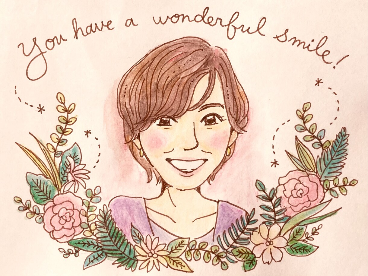 手描きの似顔絵イラスト描きます ◆年賀状、母の日、父の日、歓迎祝いに！◆ イメージ3