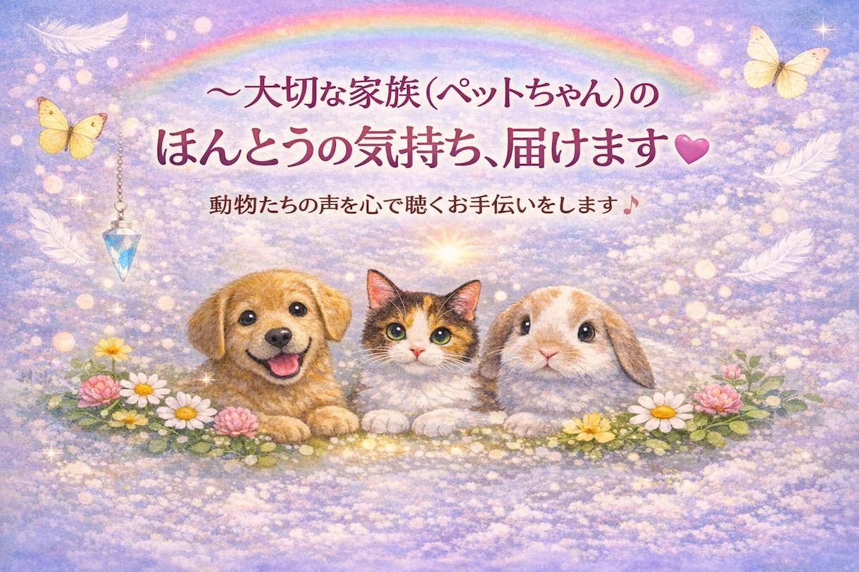 霊視で聴く＊ペットの心の声リーディングします 言葉にならない想いをやさしくお届け イメージ1