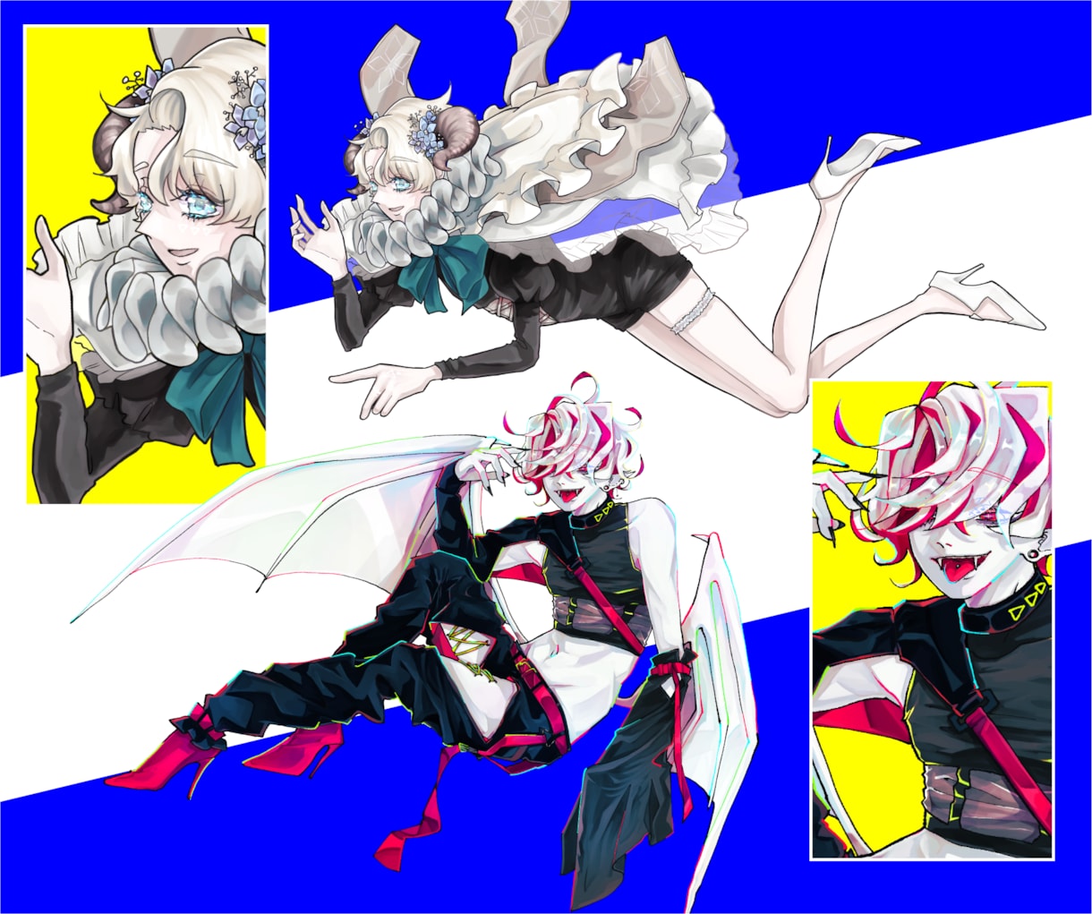 人物イラストを描きます 綺麗めな顔と可愛い顔が得意です イメージ4
