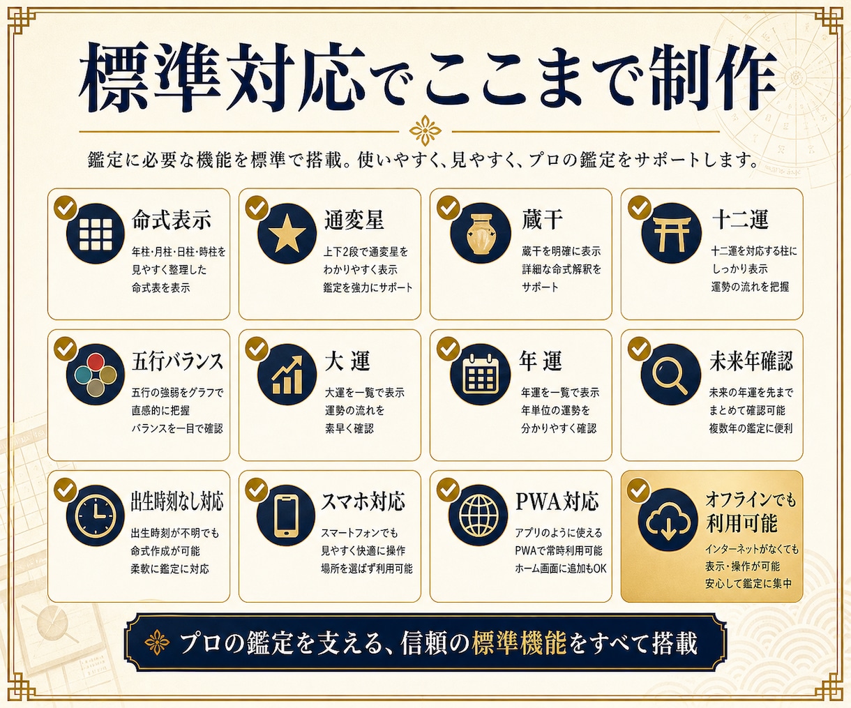 四柱推命の命式表・鑑定書自動作成ツールを制作します このページが見られていれば、もう使えます。Excel不要 イメージ4