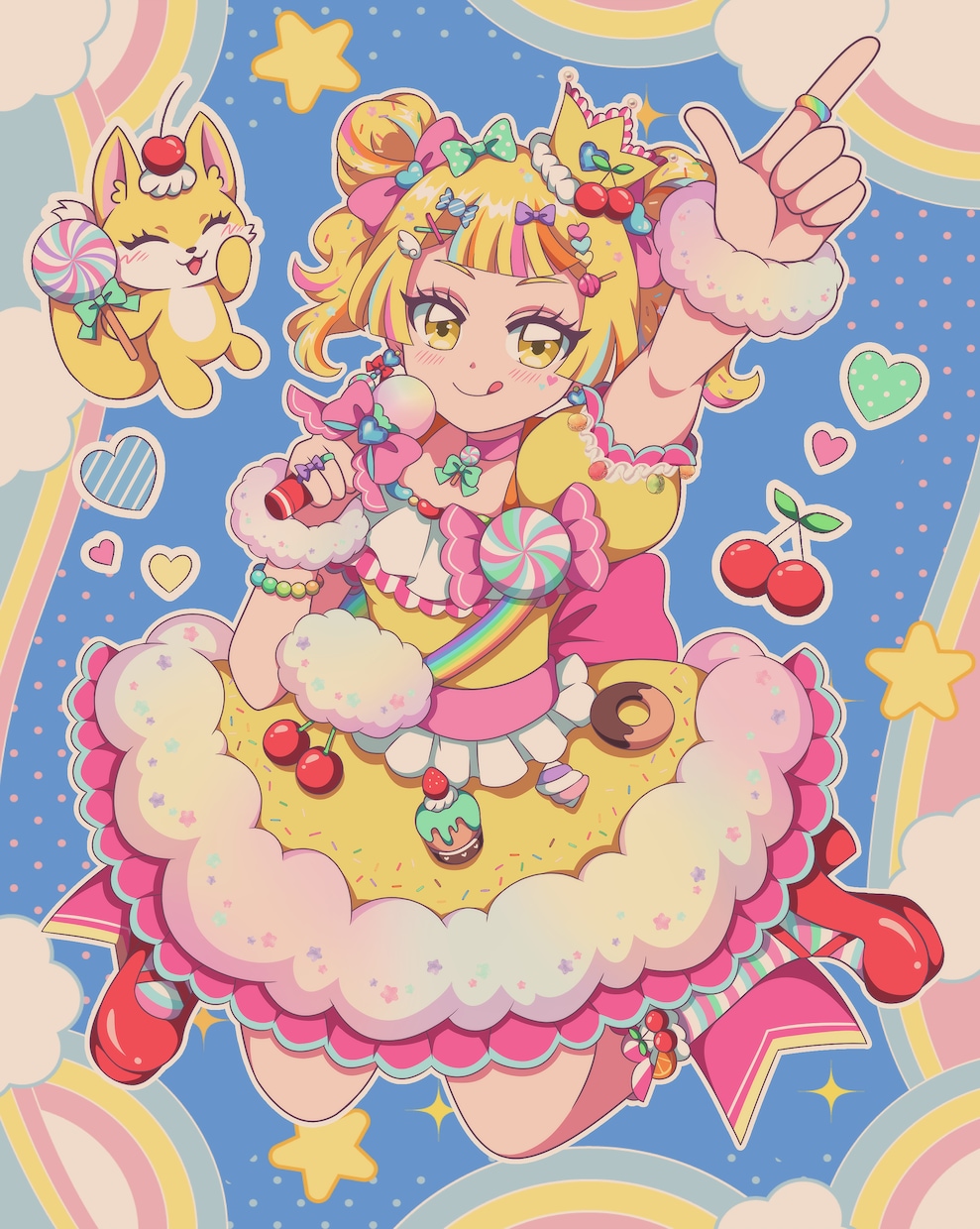 80s90s風のレトロポップイラスト制作します ビビッドでどこかノスタルジックな令和のニューレトロ イメージ7