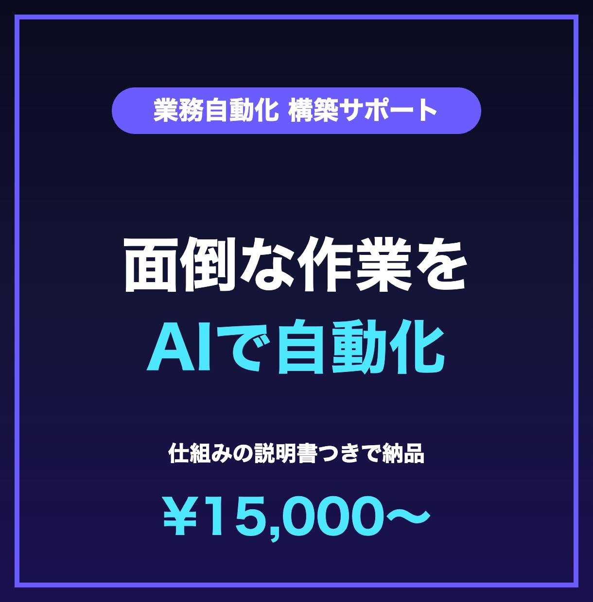 ChatGPT・Claudeで業務を自動化します 毎日の繰り返し作業をAIに任せる仕組み＋マニュアルつきで納品 イメージ1