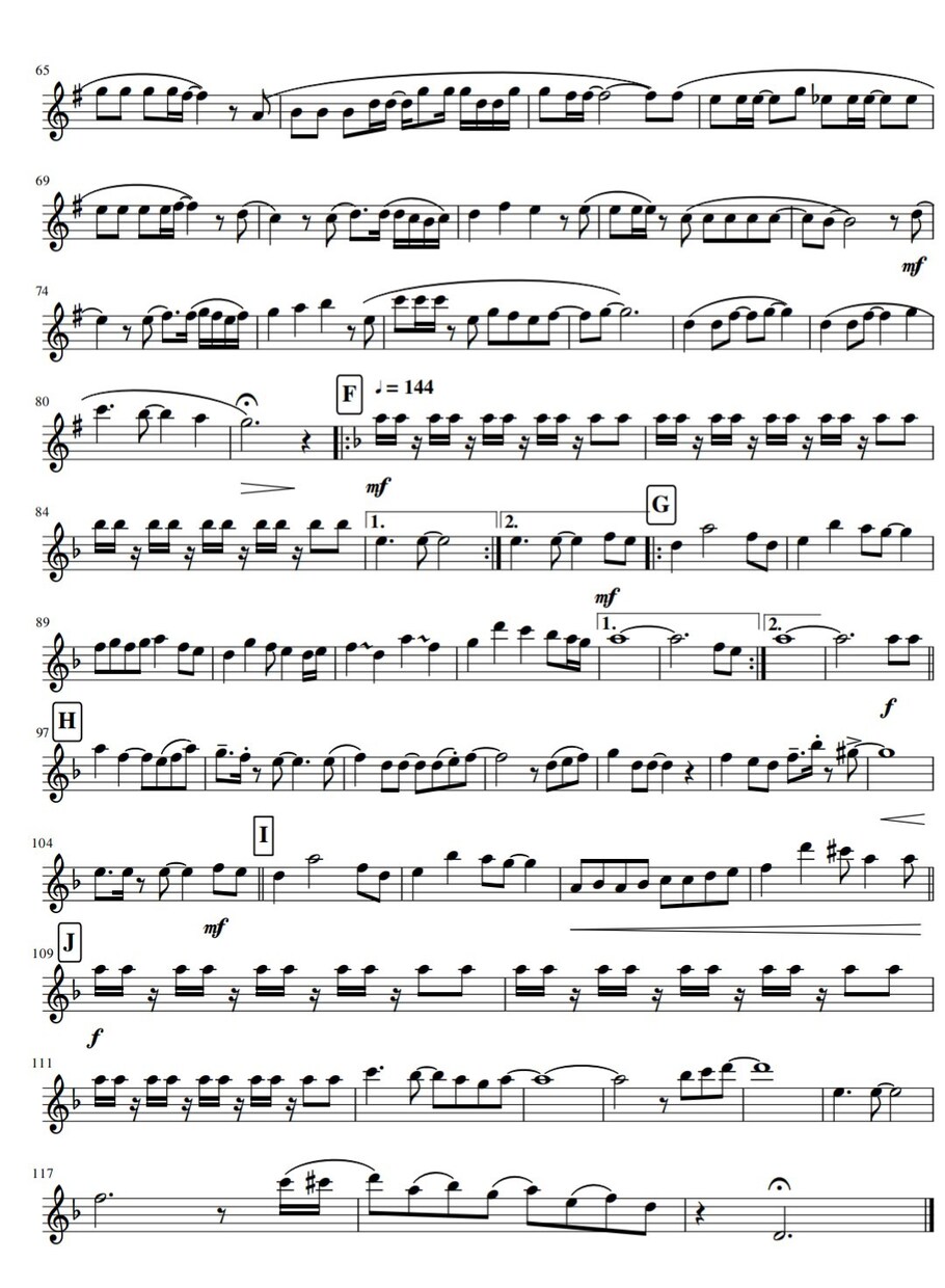 サックスのメロディ譜作成します 吹きたいと思ったその曲をあなたの手元へお届け！ イメージ2