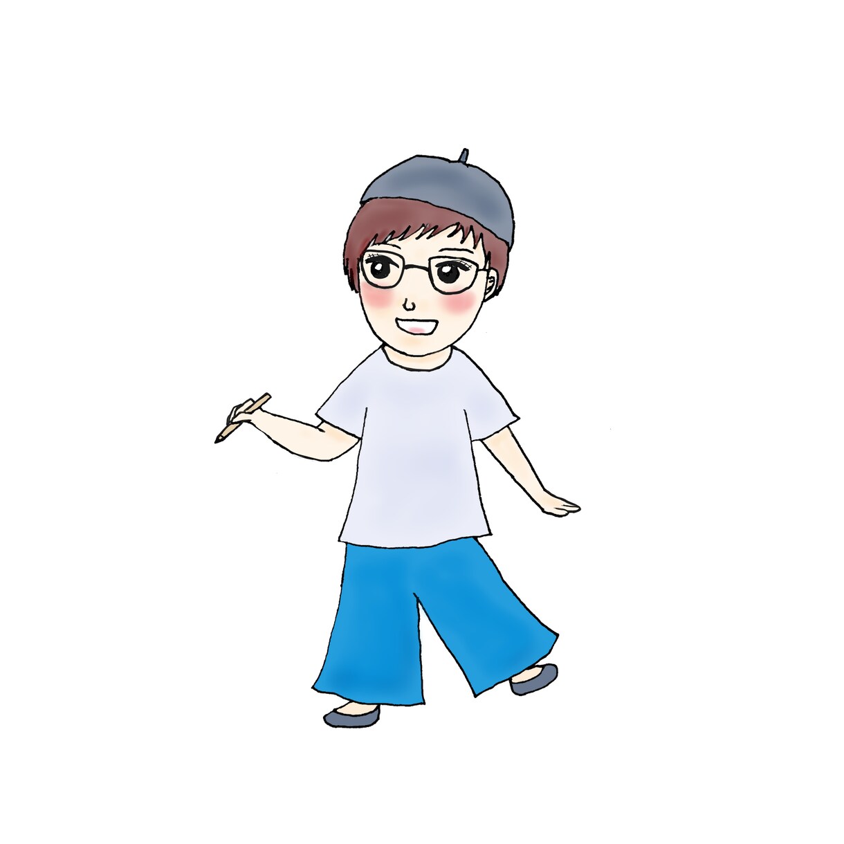 三等身デフォルメの似顔絵アイコン描きます 優しいタッチ♪どこにでも使える♪ イメージ1