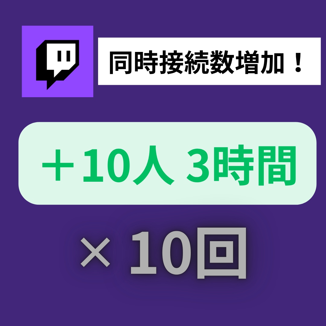 Twitchの同接3時間10人増加させます 自分の配信をもっと注目されたいあなたへ！ イメージ1