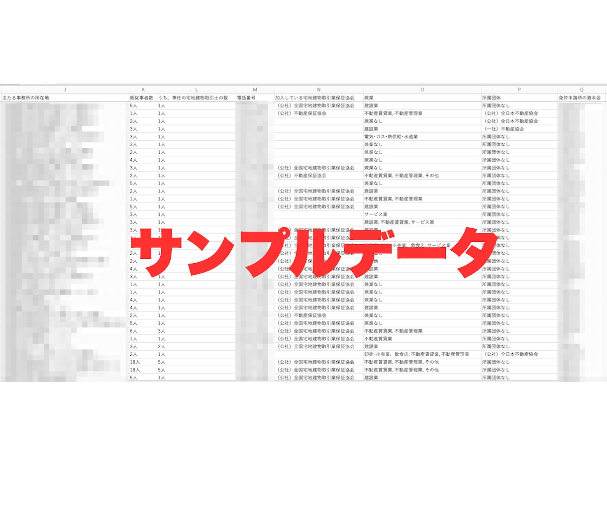 国交省データ✅不動産会社の営業リストをご提供します 宅地建物取引業者検索システムから収集したリストです！ イメージ2