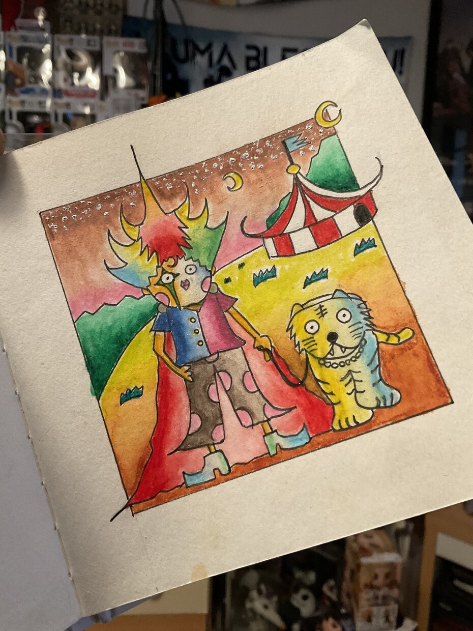 本人のアイコンやインテリアなど幅広く使用出来ます 水彩色鉛筆で描いた完全オリジナルの絵です。 イメージ6