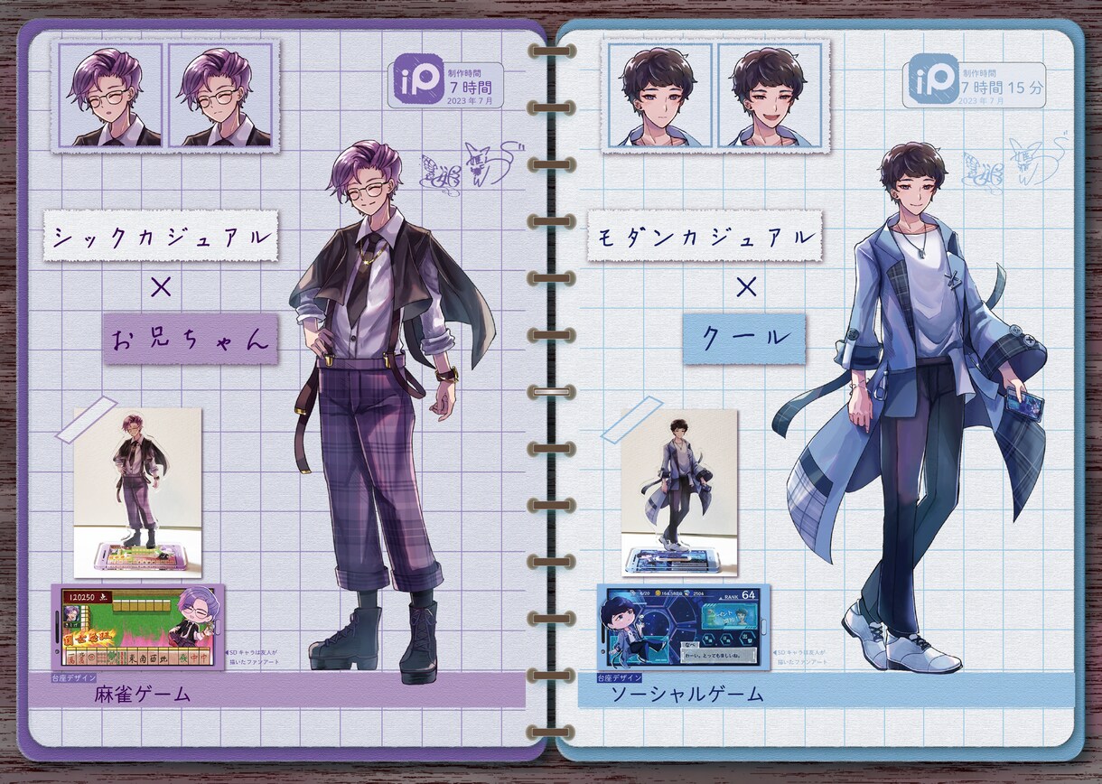 差分あり！オリジナルキャラクターの立ち絵描きます ゲームの立ち絵や配信のモデルにいかがですか？ イメージ3