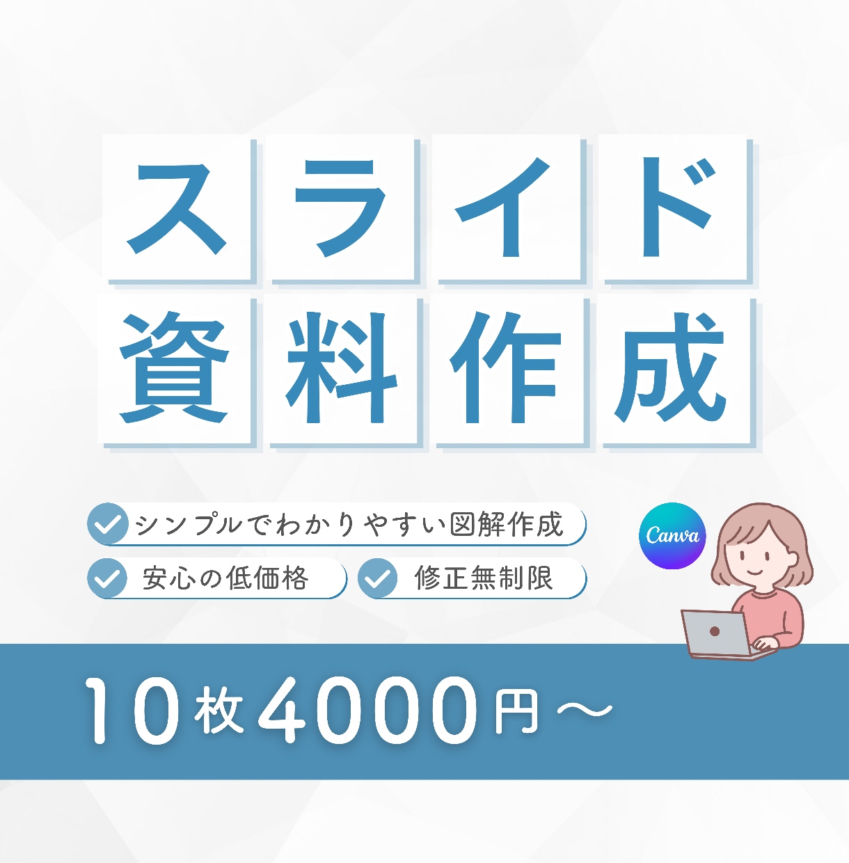 文章だけでOK！伝わるスライド資料作成します 文章をもとに分かりやすく伝わる資料作成を丁寧に行います イメージ1