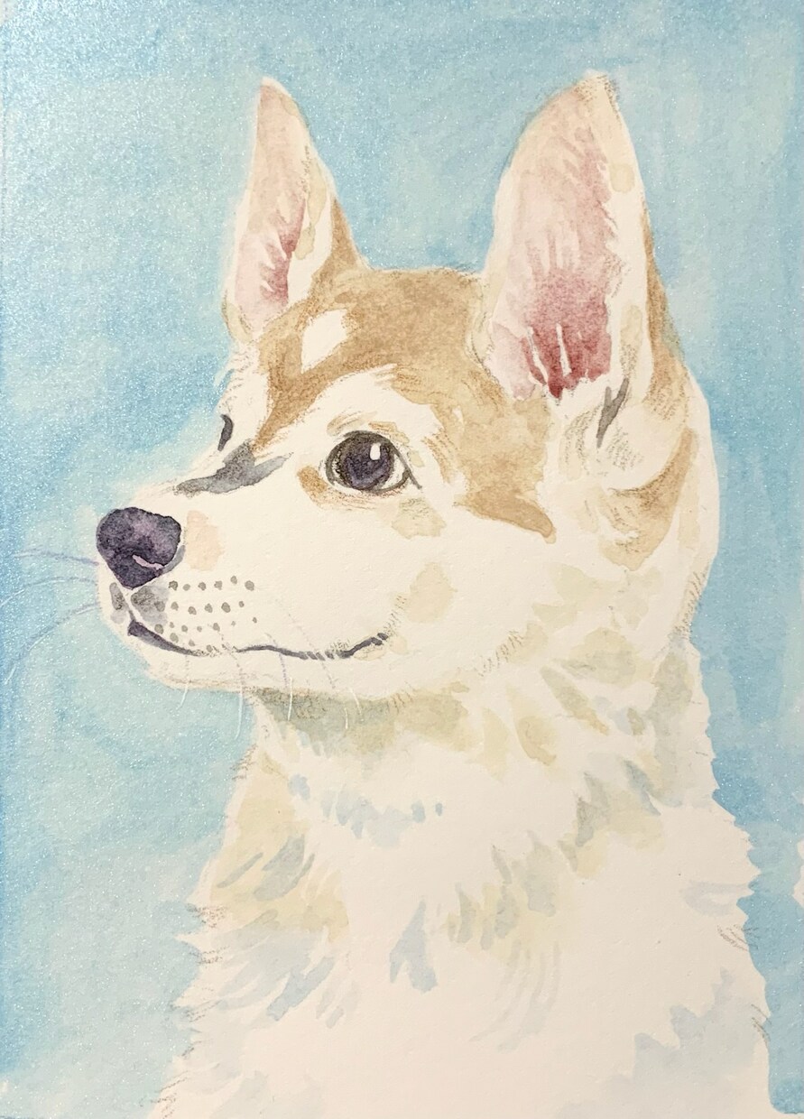 ふんわりかわいいペットの似顔絵描きます ★やわらかな色合いの水彩色鉛筆画 イメージ6