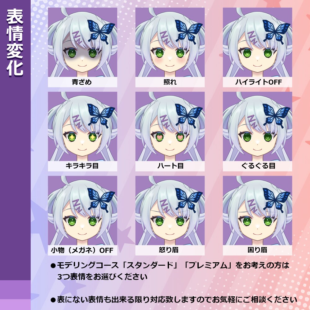 どこから見ても綺麗で高可動域なモデルお作りします キャラデザからLive2Dモデリング、全工程お任せください！ イメージ5